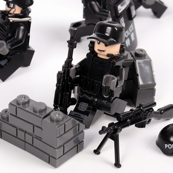 Police Force - 6 Figures, Shields, Weapons, Guns, Tools, Helmets, Hats, and More!