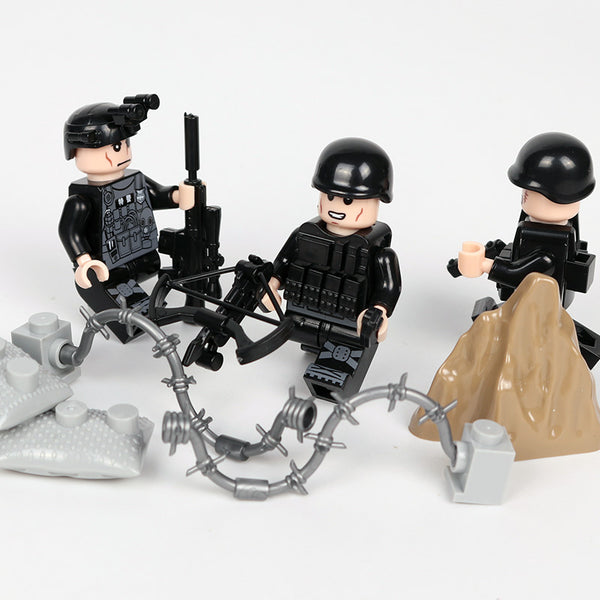 Police SWAT Team - 6 Figures, Weapons, Sheilds, Guns, Tools, Dog, and More!