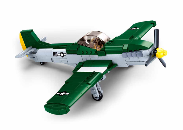 P-51 Mustang US Air-force Fighter Plane - 323 Pieces