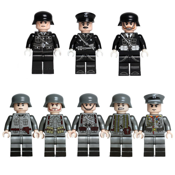 WW2 German Army Officers and Soldiers - 8 Figures, War Horse, High Powered Weapons, Guns, and More!