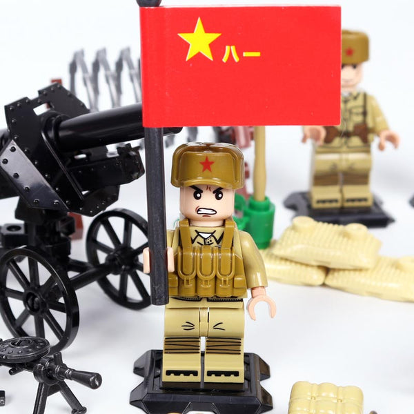 WW2 Chinese Army - 8 Figures, Guns, Weapons, Tools, and More!