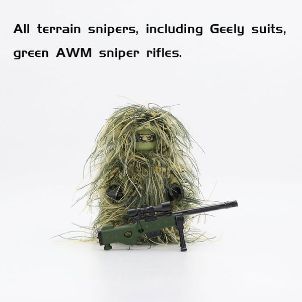 Free! Just Pay Shipping. Modern Military Army Sniper in All-Terrain Gear